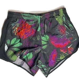 Nike Girls Small Running Shorts Floral Multi Color Dri-Fit NWT 102025